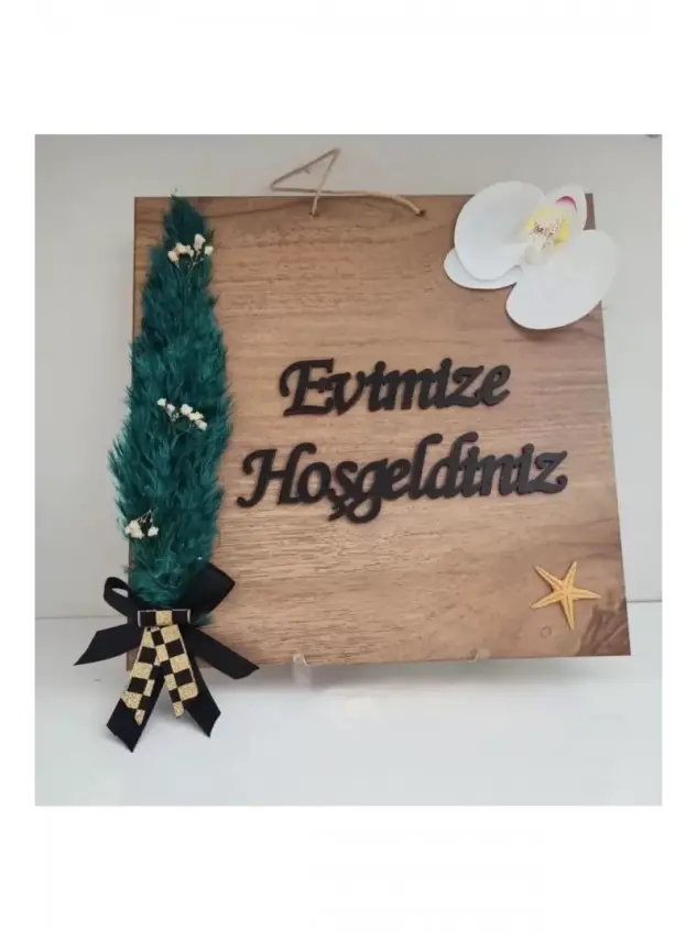 Ebruli Sanat Tasarım Hoşgeldiniz Kapı Süsü - 1