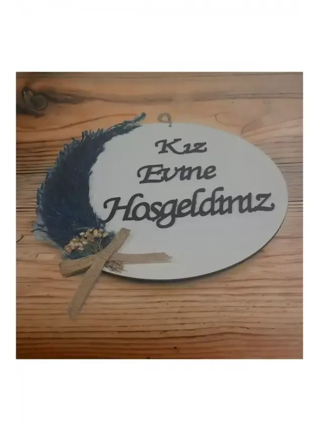 Ebruli Sanat Tasarım Kız Evine Hoşgeldiniz Kapı Süsü - 1