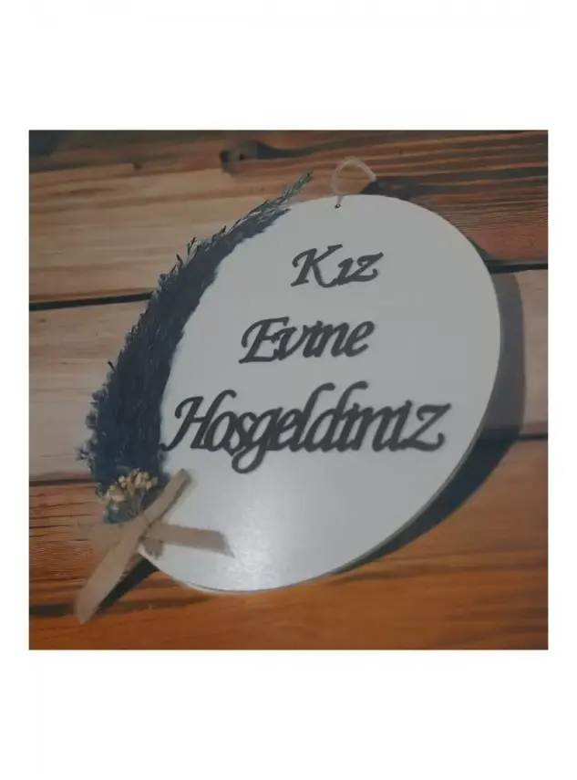 Ebruli Sanat Tasarım Kız Evine Hoşgeldiniz Kapı Süsü - 2