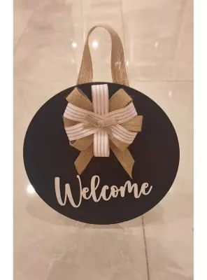 Ebruli Sanat Tasarım Welcome Özel Tasarım Kapı Süsü - 2