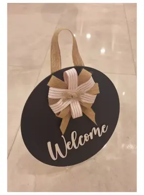 Ebruli Sanat Tasarım Welcome Özel Tasarım Kapı Süsü - 3