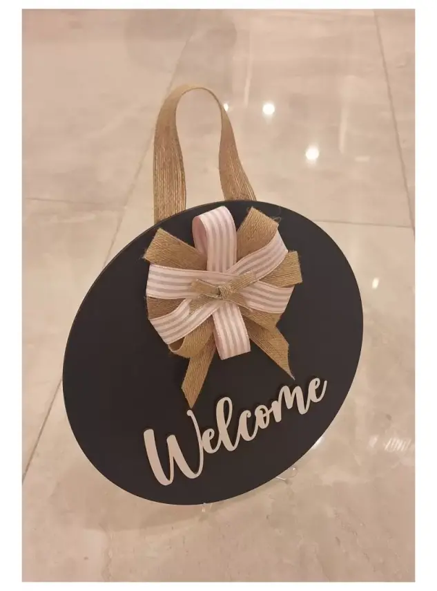 Ebruli Sanat Tasarım Welcome Özel Tasarım Kapı Süsü - 3
