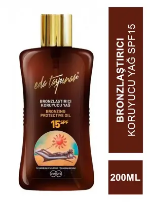 Eda Taşpınar Bronzlaştırıcı Koruyucu Yağ SPF15 200 ml - Eda Taşpınar