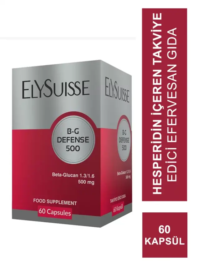 Elysuisse B-G Defense 500 mg Takviye Edici Gıda 60 Kapsül - 1