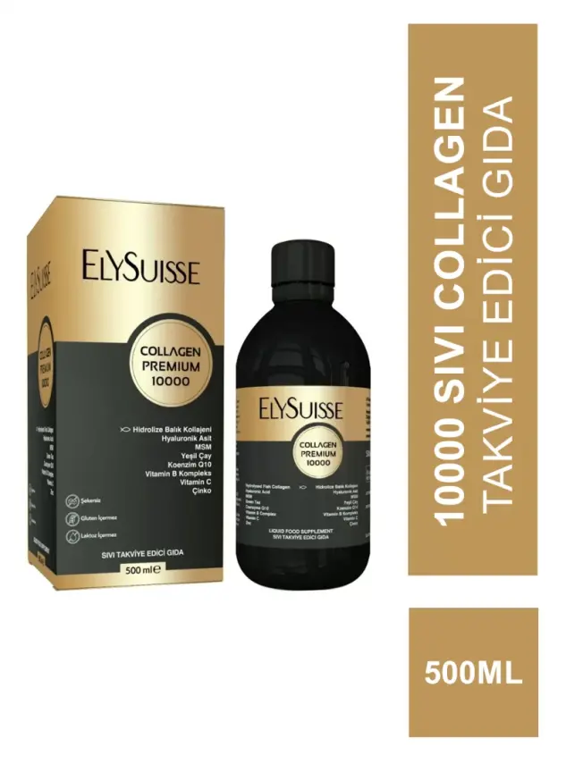 Elysuisse Collagen Premium 10000 Sıvı Takviye Edici Gıda 500 ml - 1