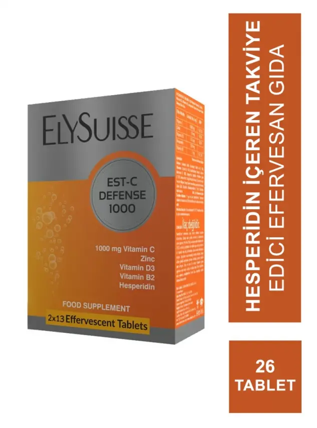 Elysuisse Est-C Defence 1000 mg 26 Efervesan Tablet - 1