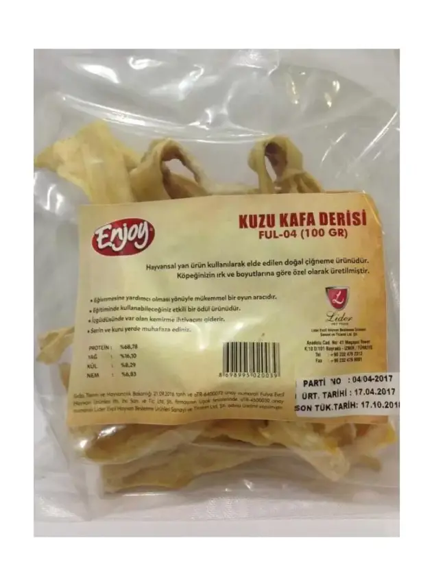 Enjoy Kuzu Kafa Derisi Köpek Ödülü 100 Gr - 1