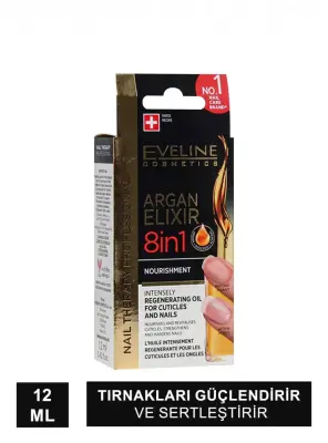 Eveline Argan Elixir 8in1 - Tırnaklar için Yenileyici Yağ - 12 ml - Eveline Kozmetik