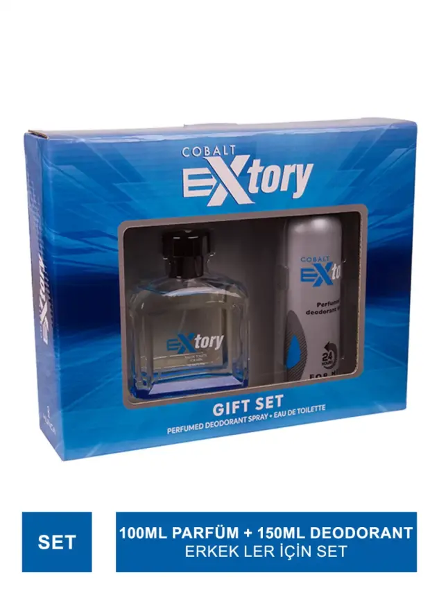 Extory Cobalt Men 100 ml Edt + 150 ml Deodorant - 1