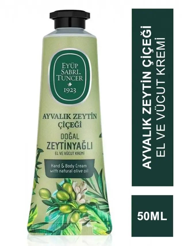 Eyüp Sabri Tuncer Ayvalık Zeytin Çiçeği Doğal Zeytinyağlı El ve Vücut Kremi 50 ml - 1