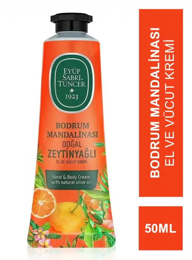 Eyüp Sabri Tuncer Bodrum Mandalinası Doğal Zeytinyağlı El ve Vücut Kremi 50 ml - 1