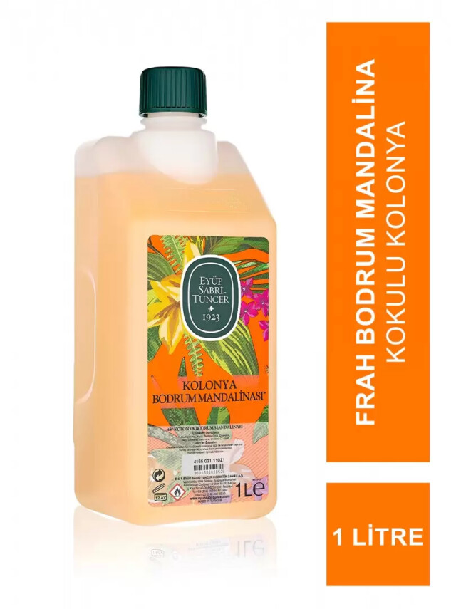 Eyüp Sabri Tuncer Bodrum Mandalinası Kolonyası 1 lt - Koruma Kilitli Kapak - Eyüp Sabri Tuncer
