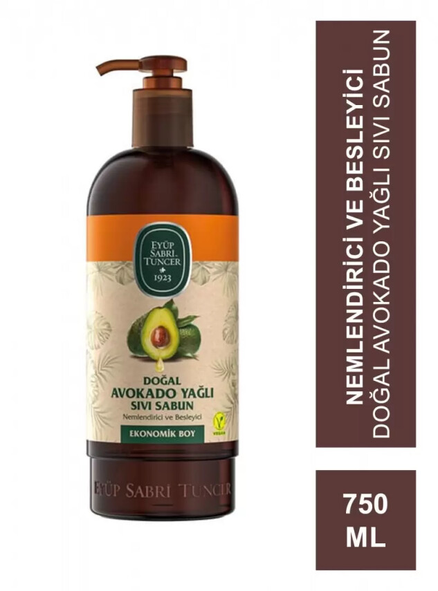 Eyüp Sabri Tuncer Doğal Avokado Yağlı Sıvı Sabun 750 ml - Eyüp Sabri Tuncer