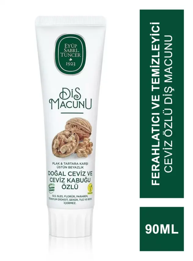 Eyüp Sabri Tuncer Doğal Ceviz ve Ceviz Kabuğu Özlü Diş Macunu 90 ml - 1
