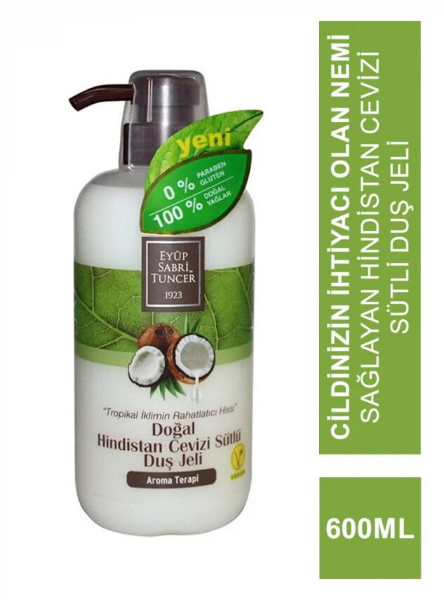 Eyüp Sabri Tuncer Doğal Hindistan Cevizi Sütlü Duş Jeli 600 ml - Eyüp Sabri Tuncer