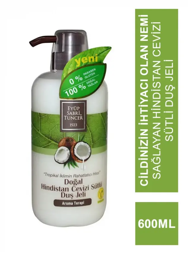 Eyüp Sabri Tuncer Doğal Hindistan Cevizi Sütlü Duş Jeli 600 ml - 1