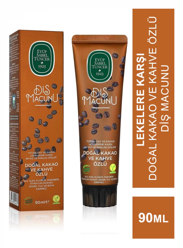 Eyüp Sabri Tuncer Doğal Kakao ve Kahve Özlü Diş Macunu 90 ml - Eyüp Sabri Tuncer