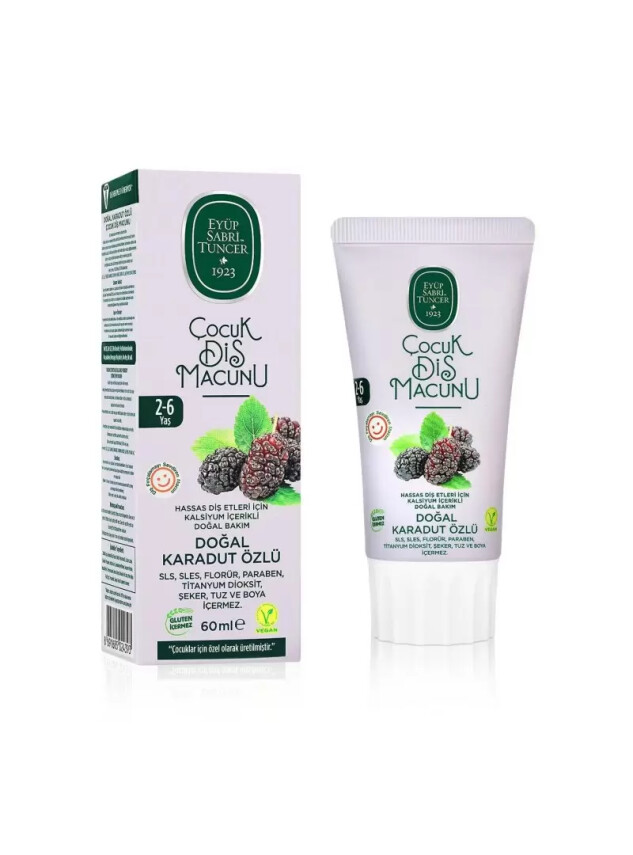 Eyüp Sabri Tuncer Doğal Karadut Özlü Çocuk Diş Macunu 60 ml - Eyüp Sabri Tuncer