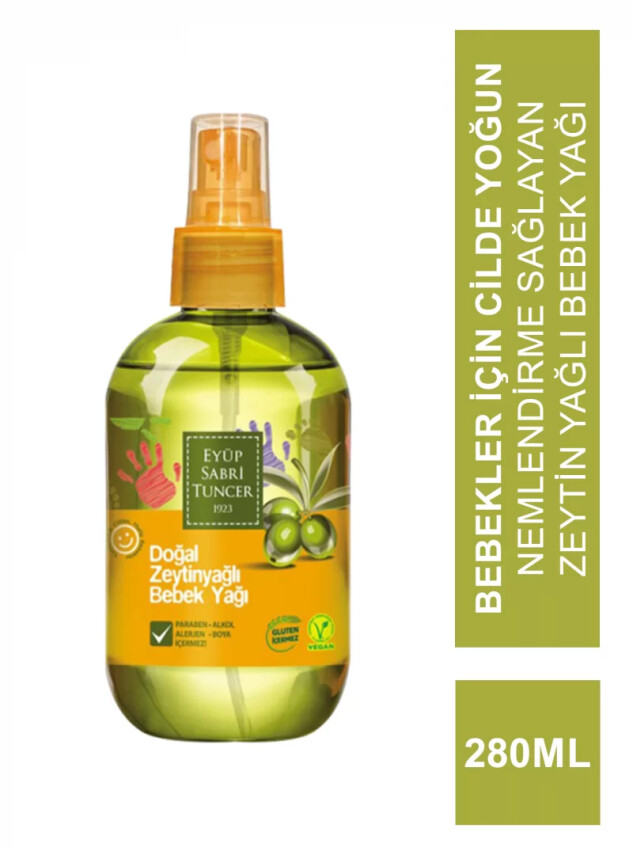 Eyüp Sabri Tuncer Doğal Zeytinyağlı Bebek Yağı 280 ml - Eyüp Sabri Tuncer