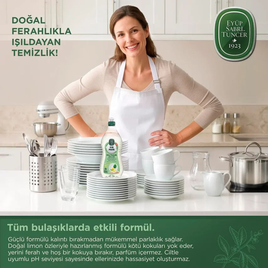 Eyüp Sabri Tuncer Elde Pratik Ultra Temizlik Bulaşık Yıkama Sıvısı - 750 ml - 6