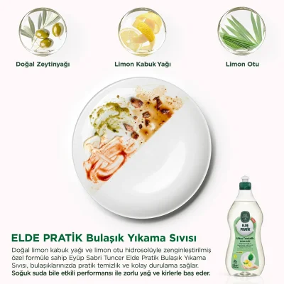 Eyüp Sabri Tuncer Elde Pratik Ultra Temizlik Bulaşık Yıkama Sıvısı - 750 ml - 5