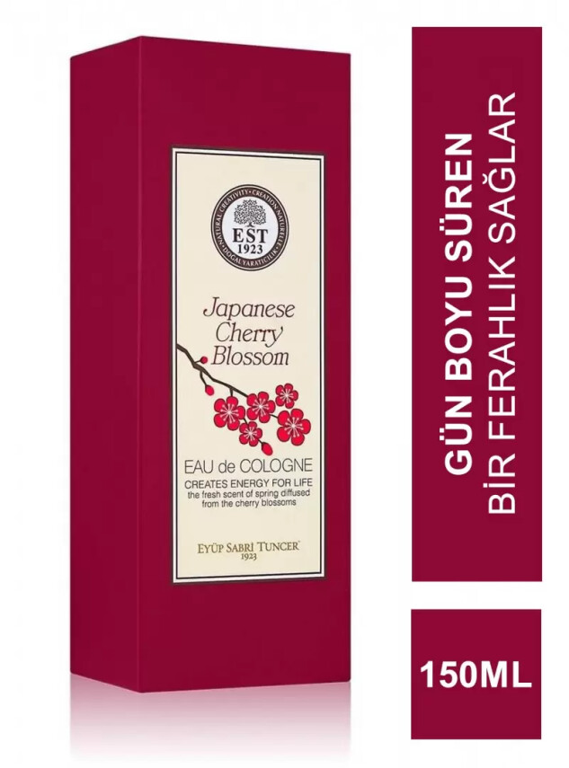 Eyüp Sabri Tuncer Japon Kiraz Çiçeği 150 ml Eau De Cologne - Cam Şişe - Eyüp Sabri Tuncer