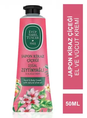 Eyüp Sabri Tuncer Japon Kiraz Çiçeği Doğal Zeytinyağlı El ve Vücut Kremi 50 ml - 1
