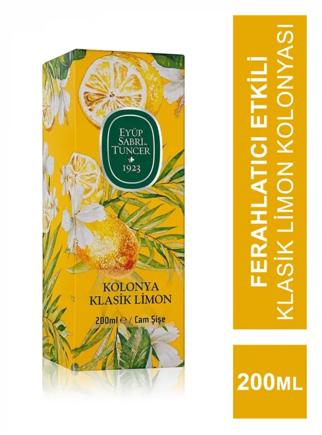 Eyüp Sabri Tuncer Klasik Limon Kolonyası 200 ml Cam Şişe - 1