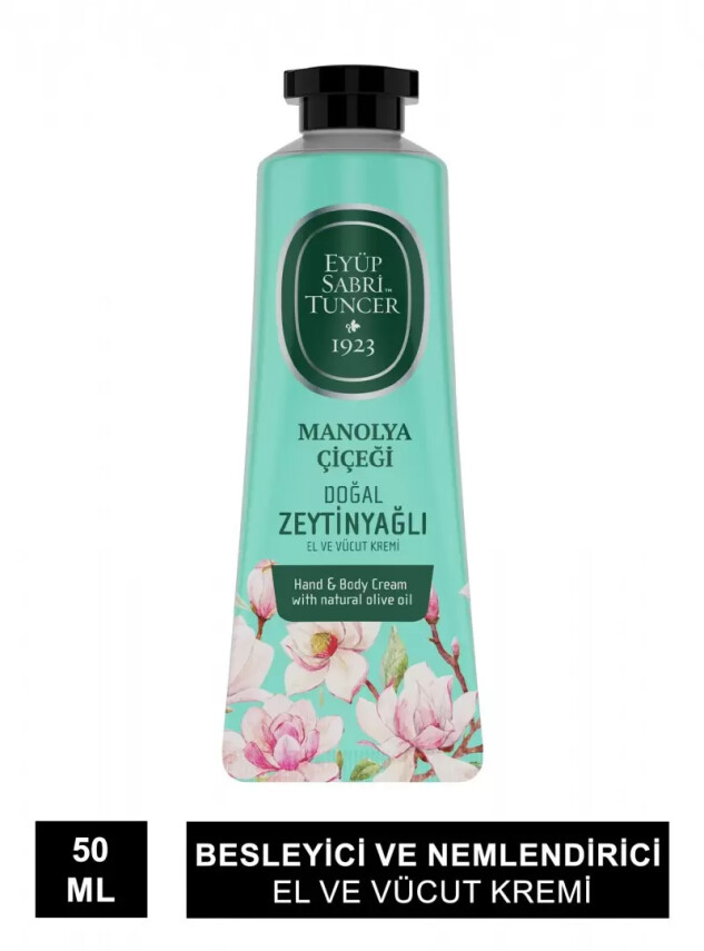 Eyüp Sabri Tuncer Manolya Çiçeği Doğal Zeytinyağlı El ve Vücut Kremi 50 ml - Eyüp Sabri Tuncer