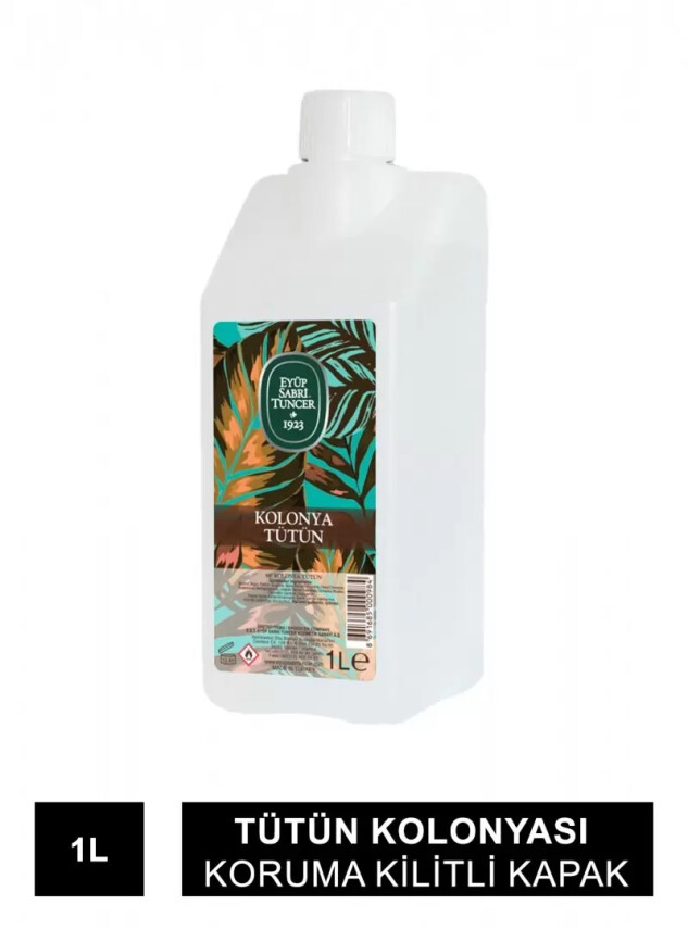 Eyüp Sabri Tuncer Tütün Kolonyası 1 lt - Koruma Kilitli Kapak - Eyüp Sabri Tuncer