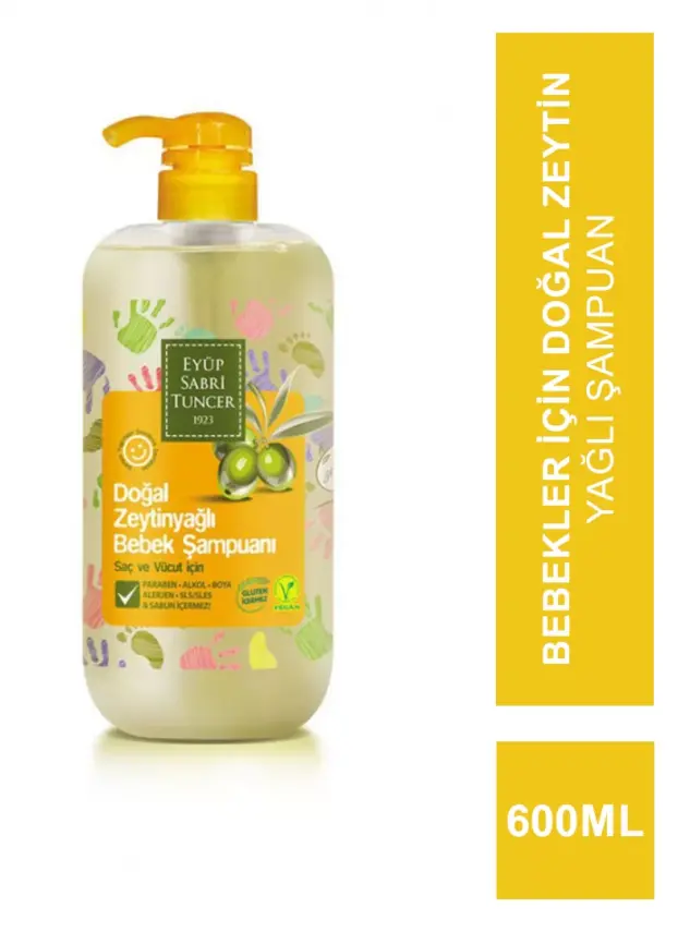 Eyüp Sabri Tuncer Zeytinyağlı Bebek Şampuanı 600 ml - 1