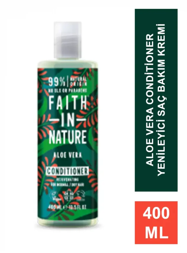 Faith In Nature Aloe Vera Conditioner Yenileyici Saç Bakım Kremi 400 ml - 2