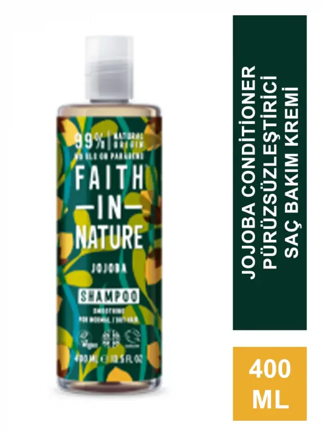 Faith In Nature Jojoba Shampoo Pürüzsüzleştirici Saç Bakım Şampuanı 400 ml - 2