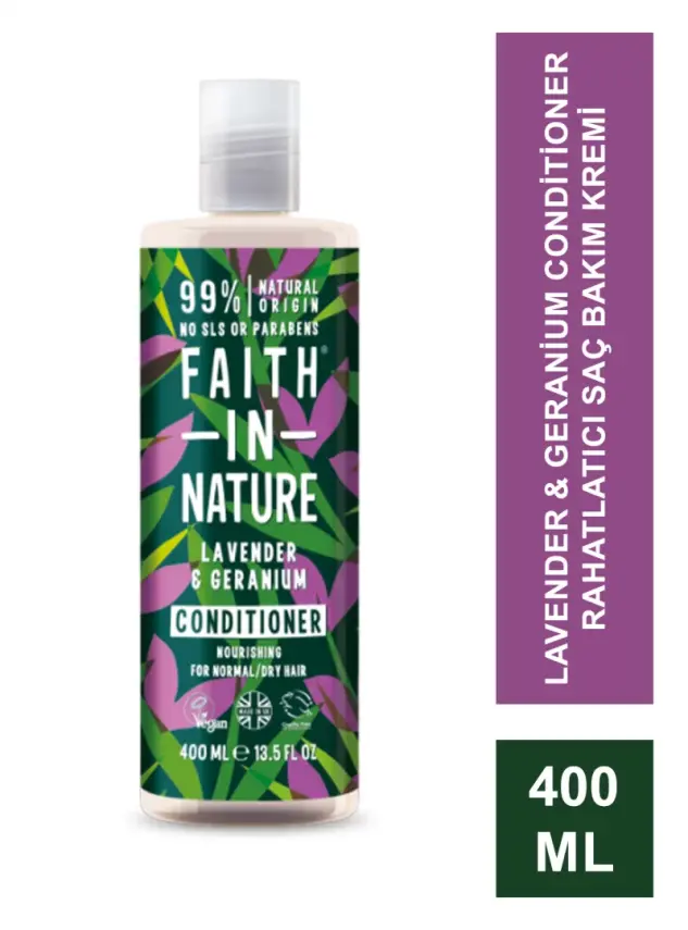 Faith In Nature Lavender & Geranium Conditioner Rahatlatıcı Saç Bakım Kremi 400 ml - 2
