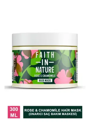 Faith In Nature Rose & Chamomile Hair Mask Onarıcı Saç Bakım Maskesi 300 ml - 2