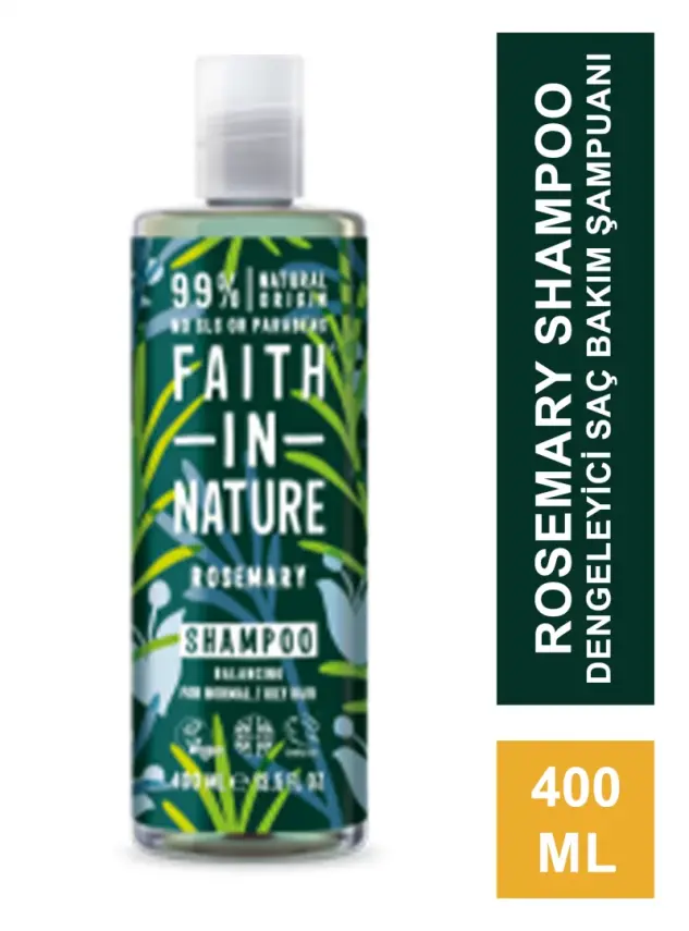 Faith In Nature Rosemary Shampoo Dengeleyici Saç Bakım Şampuanı 400 ml - 2