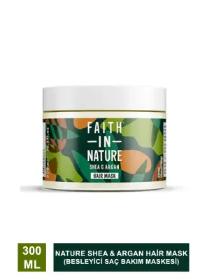 Faith In Nature Shea & Argan Hair Mask Besleyici Saç Bakım Maskesi 300 ml - 2