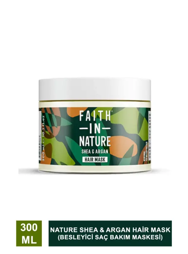 Faith In Nature Shea & Argan Hair Mask Besleyici Saç Bakım Maskesi 300 ml - 2