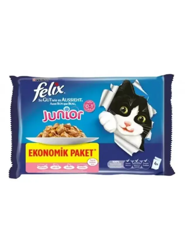 Felix Yavru Tavuklu Ekonomik Paket 4x85 gr - 1