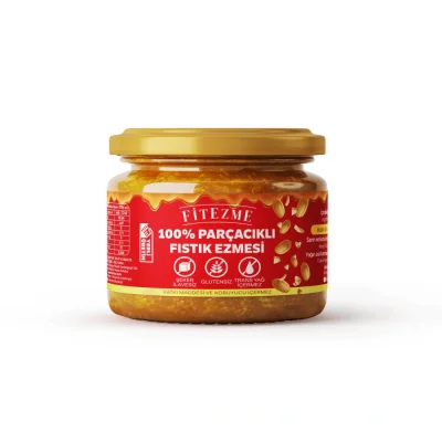 Fitezme 100% Fıstık Ezmesi Parçacıklı 300GR - Fitezme