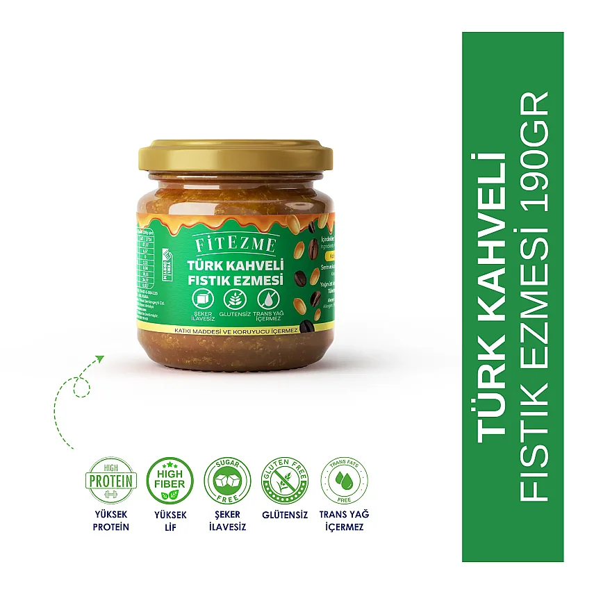 fitezme Türk Kahveli Fıstık Ezmesi 190GR - 2