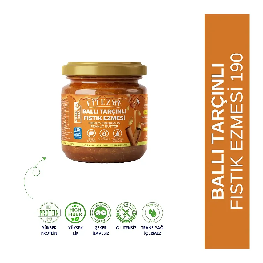 fitezme Ballı Tarçınlı Fıstık Ezmesi 190GR - 2