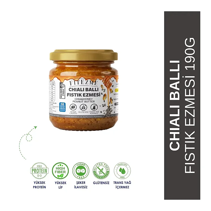 fitezme Chialı Ballı Fıstık Ezmesi 190GR - 2