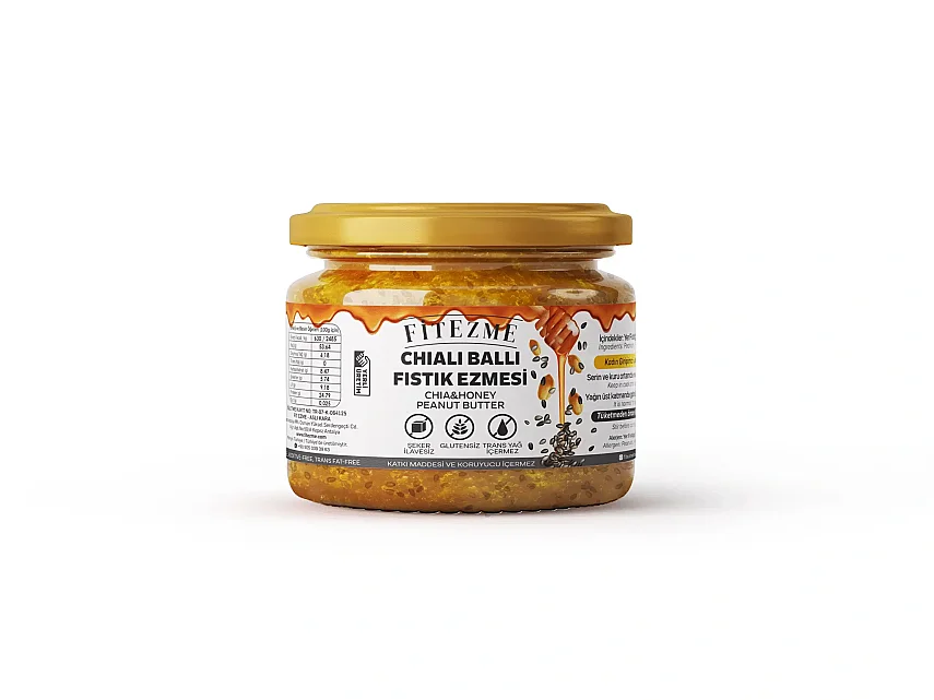 fitezme Chialı Ballı Fıstık Ezmesi 300GR - 1