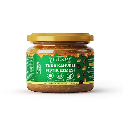 fitezme Türk Kahveli Fıstık Ezmesi 300GR - Fitezme