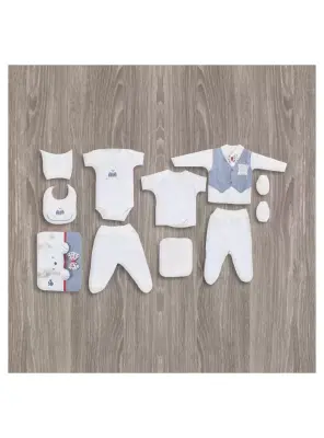 Flexi Baby Ayıcıklı 10'lu Erkek Hastane Çıkış Seti - 2