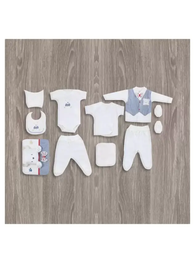 Flexi Baby Ayıcıklı 10'lu Erkek Hastane Çıkış Seti - 2