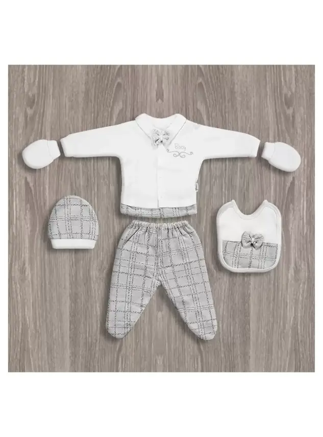 Flexi Baby Gri 5'li Hastane Çıkış Seti - 1