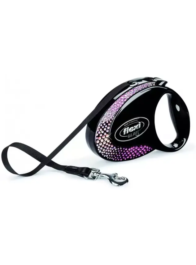 Flexi Luxury Glam Composition Swarovski Taşlı Medium Otomatik Gezdirme 25Kg/5M - 1