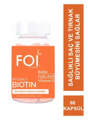 Foi Biotin Vegan Vitamin 60 Kapsül - 1